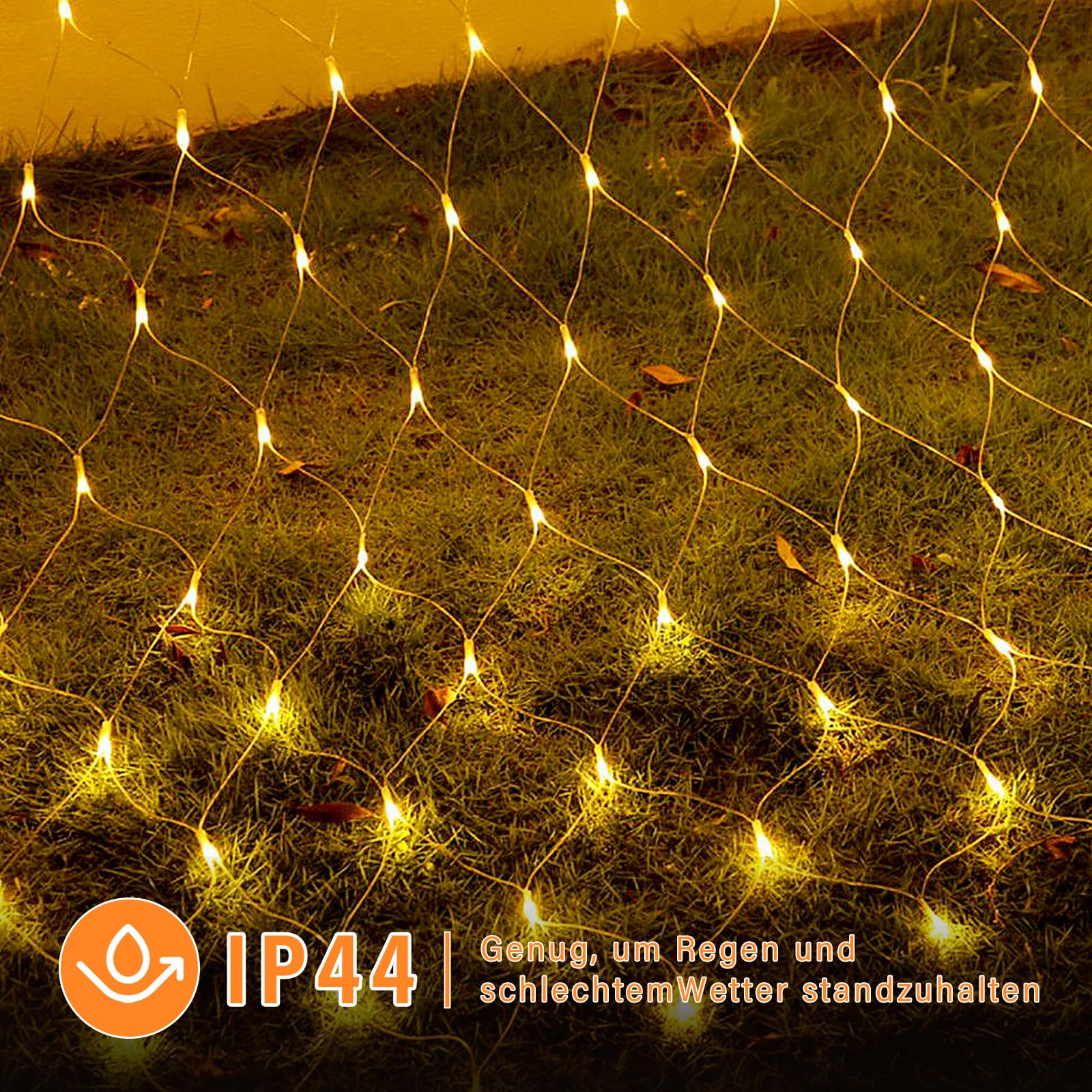 Guirlande Lumineuse Sapin de Noël Exterieur Filet LED Guirlande Lumineuse 6x4m Guirlande de Noel 8 Modes D’éclairage Étanche IP44 Intérieur/Extérieur pour Noël, Jardin, Mariage, Salon, Blanc chaud