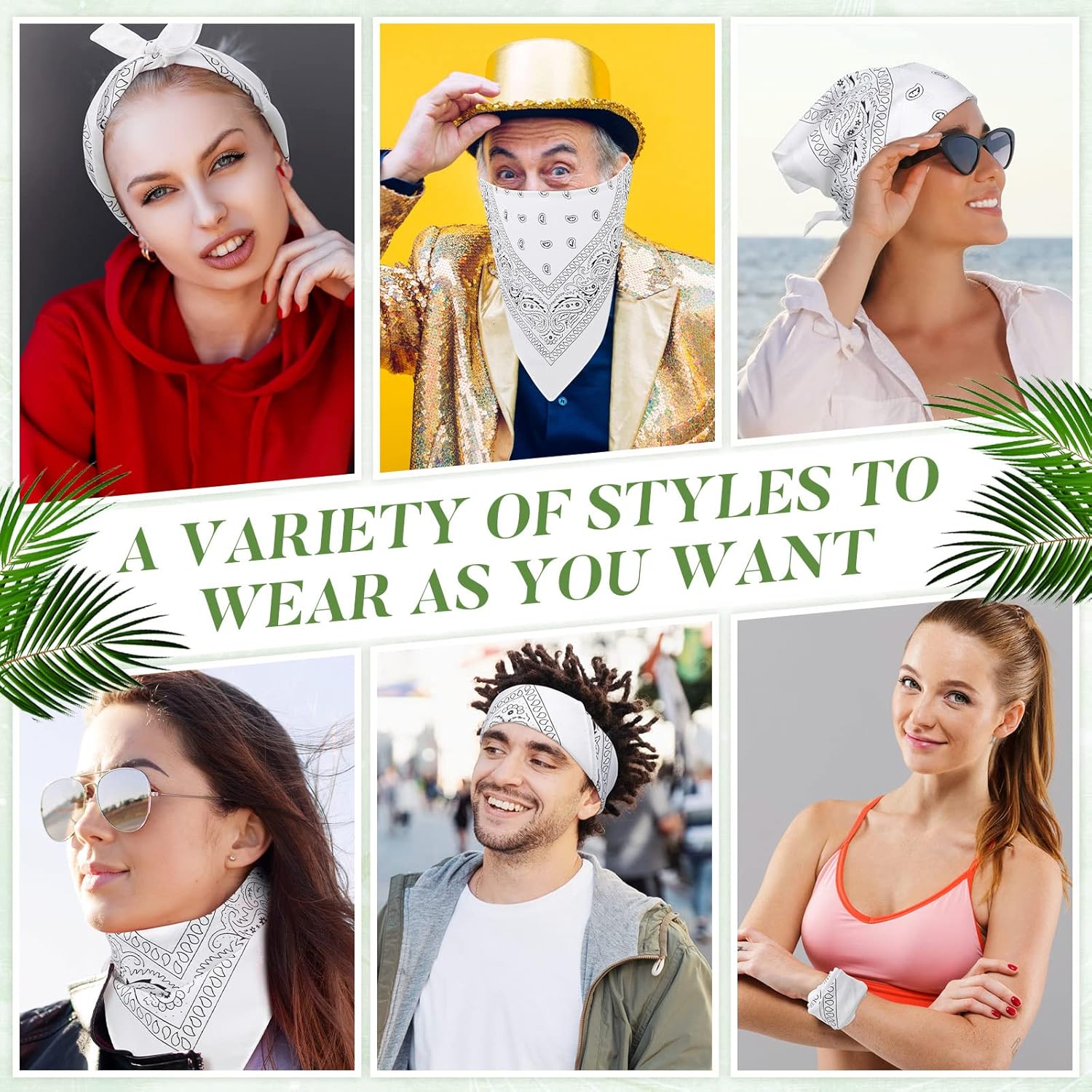 Handepo 150 Pcs Bandanas Bulk, Colorful Paisley Bandanas Unisex Head Wrap Scarf Cowboy Headband Handkerchief