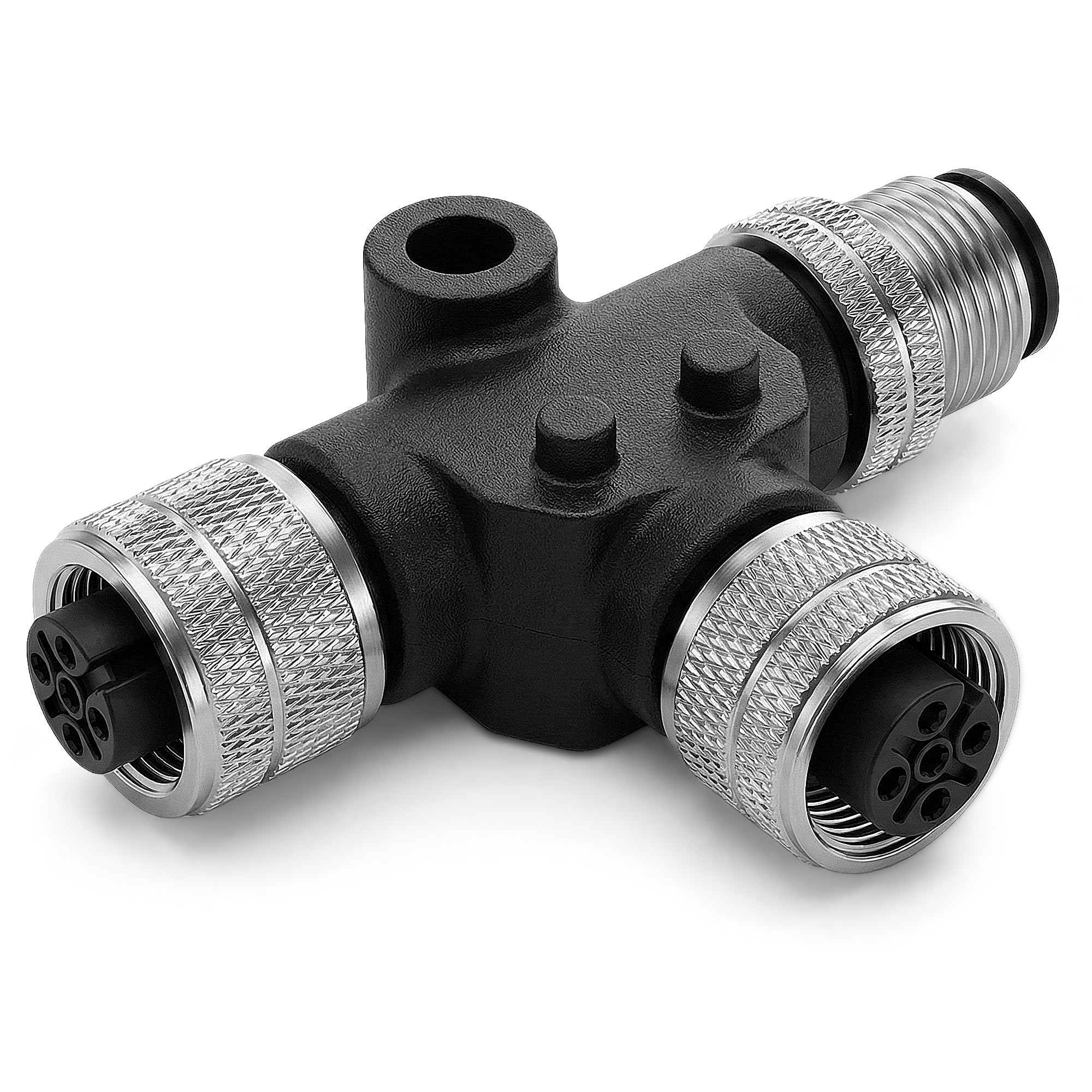 Connettore T NMEA 2000 M12 a 5 Pin | Impermeabile IP67 | Compatibile con Lowrance, Simrad, B&G e Navico