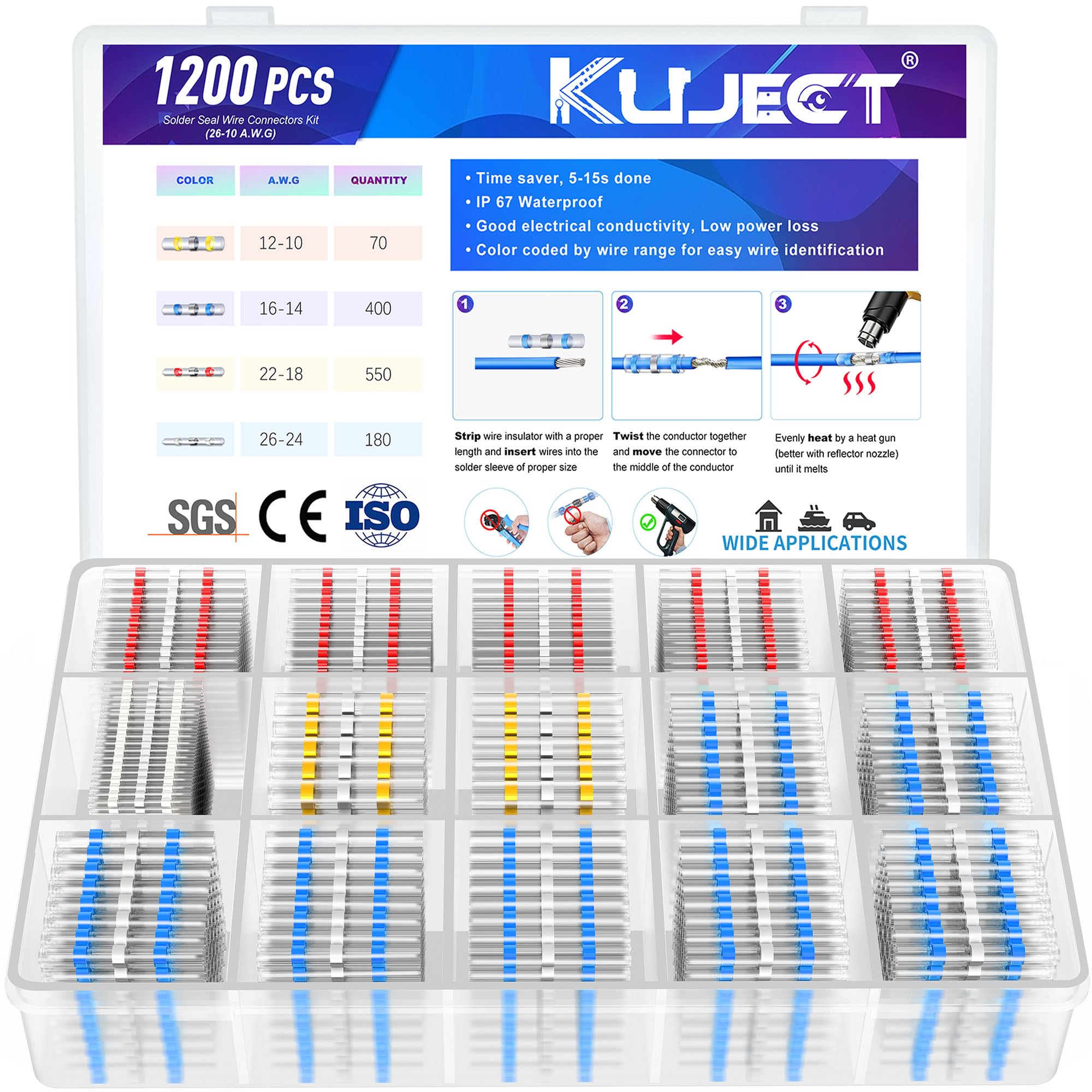 Kuject Waterproof Wire Connectors - FREE SHIPPING -10