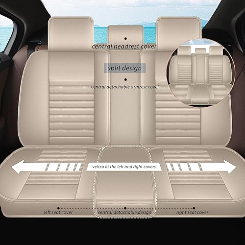 Miniatura 10 de TTX - Fundas de asiento de automóvil con 2 asientos delanteros para ChevroletChevy Cruze 2011-2019, fundas de asiento de cuero impermeables para