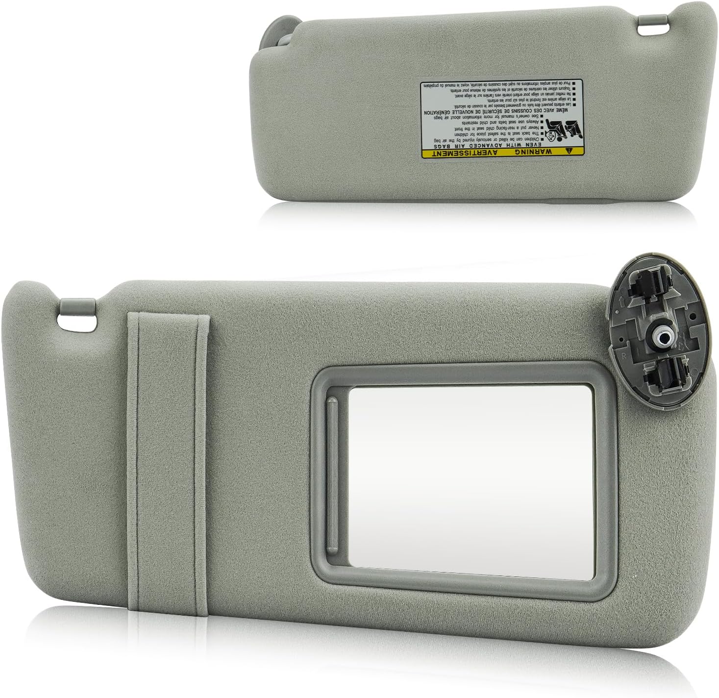 Left Driver Side Sun Visor Without Light Fit for Toyota Camry (Only Fit Models Without Sunroof) 2007 2008 2009 2010 2011, Replaces 74320-06780-B0, 74320-33B81-B0 (Beige)