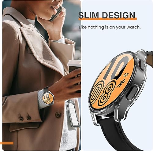 Miniatura 4 de Tensea Paquete de 2 fundas protectoras de pantalla para Samsung Galaxy Watch 5 20224 2021 de 1.732 pulgadas, accesorios, cubierta protectora para la