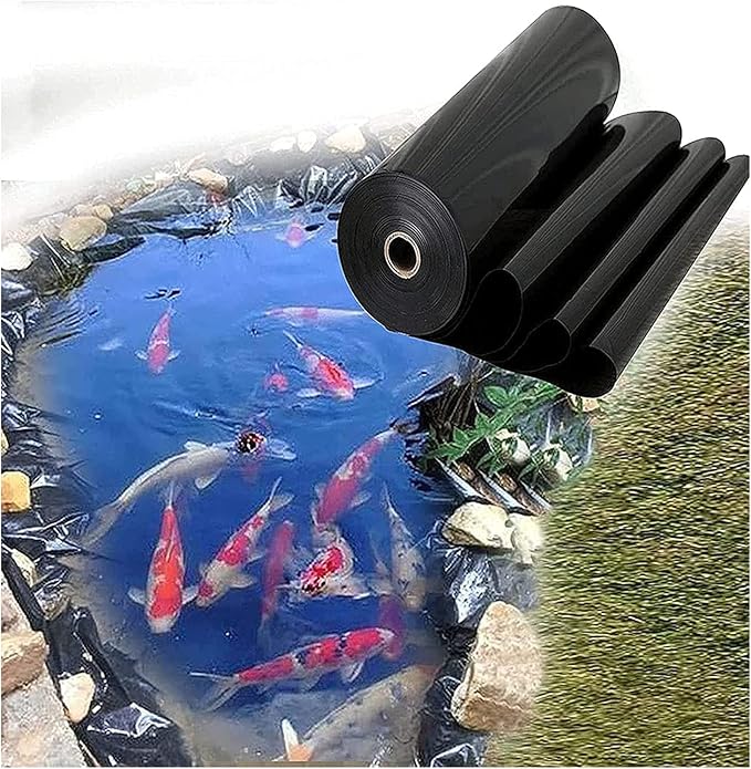 Image Garden Pond Liner HDPE Underlay Fish Pool Film Liner Large Pond Liners 7x10m(Size:10x10m) Image Garden Pond Liner HDPE Underlay Fish Pool Film Liner Large Pond Liners 7x10m(Size:10x10m)