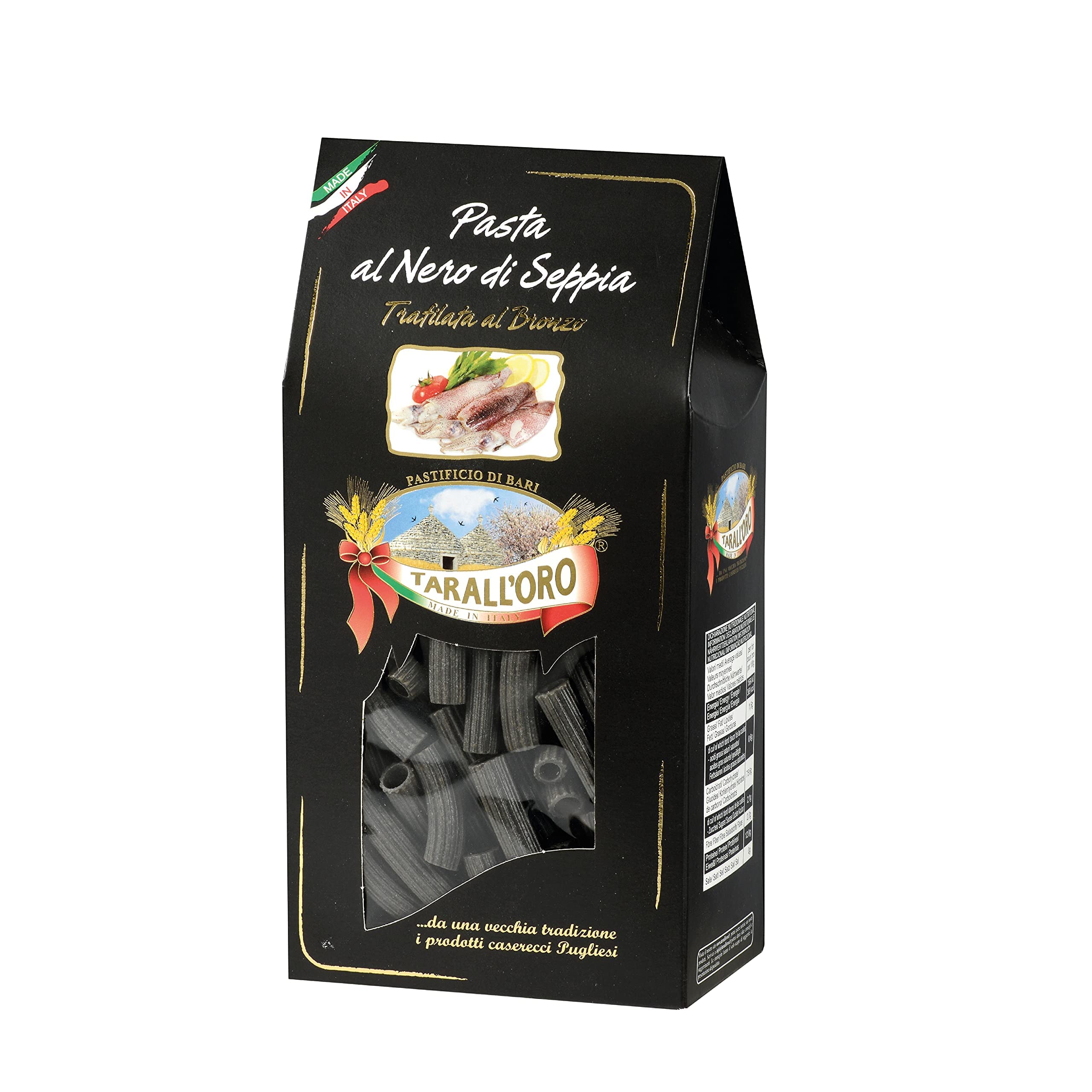 RE REGALO ITALIA IN TAVOLA Cesto Alimentare Kit 9 pezzi, Sugo all'arrabbiata, Taralli di Puglia, Verdure grigliate, Pasta ai porcini e al nero di seppia, Aceto balsamico di Modena, Bottiglia di vino