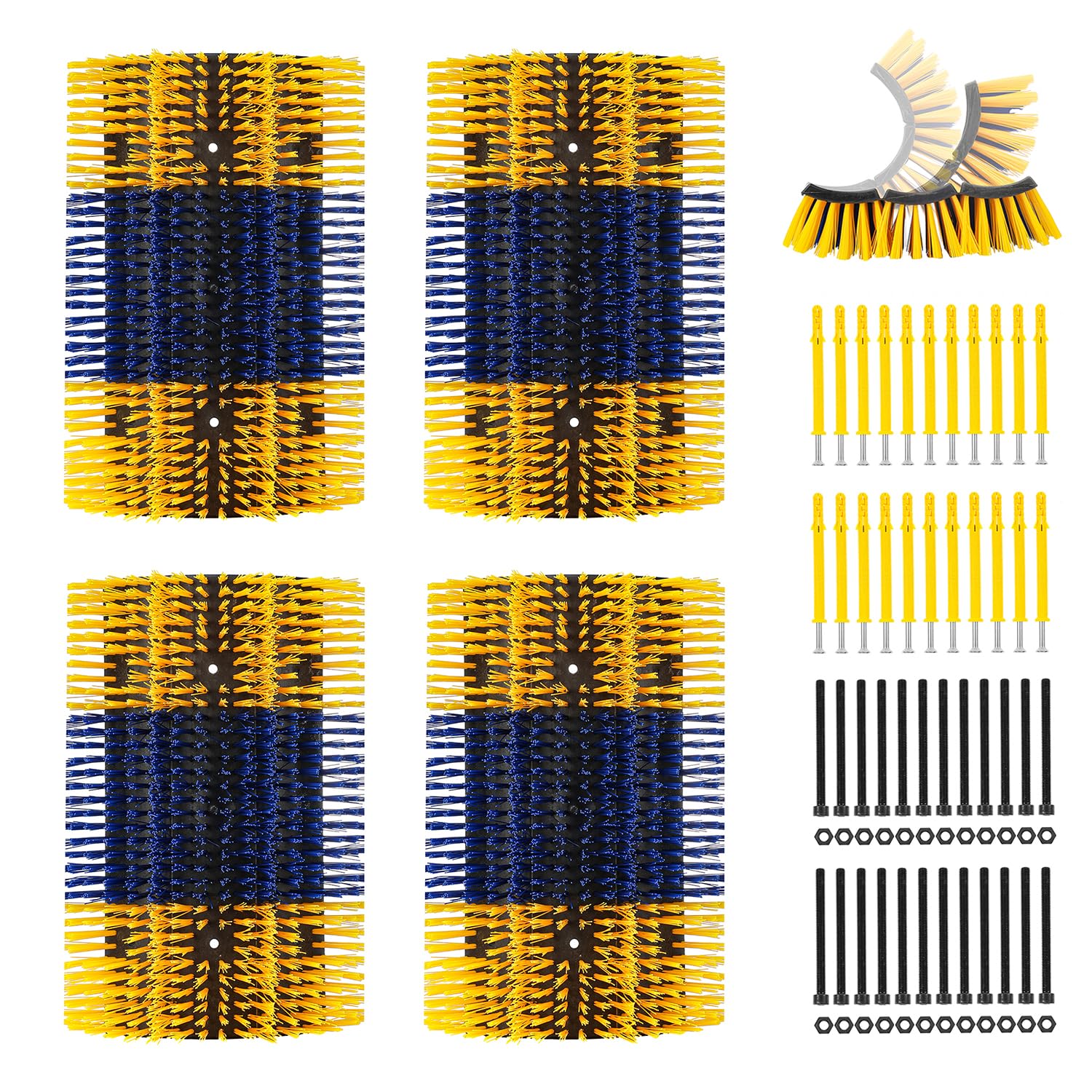 zunzingy Livestock Scratch Brush, 4Pcs Cattle Scratcher Brush for Grooming, Upgraded Extra Large Horse Brush, Relieve Itching on The Back, Goat