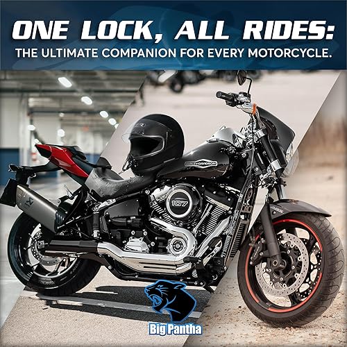 Miniatura 4 de Linga y candado para casco de moto Elegante negro PIN con combinación difícil dispositivo de bloqueo de mosquetón que asegura el casco y chaqueta de