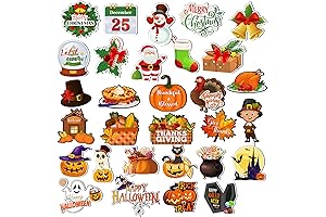 Funtery 30 Pieces Holiday Magnets: Adorn Your Home for Festive Celebrations