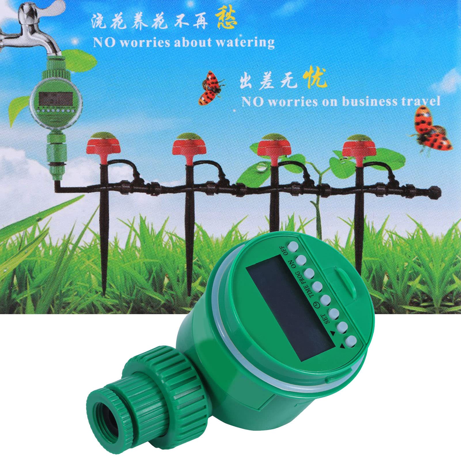 Digital LCD Garden Watering Timer Controller LeakProof WearResistant Automatic Watering Programs for Home, Garden and Balcony