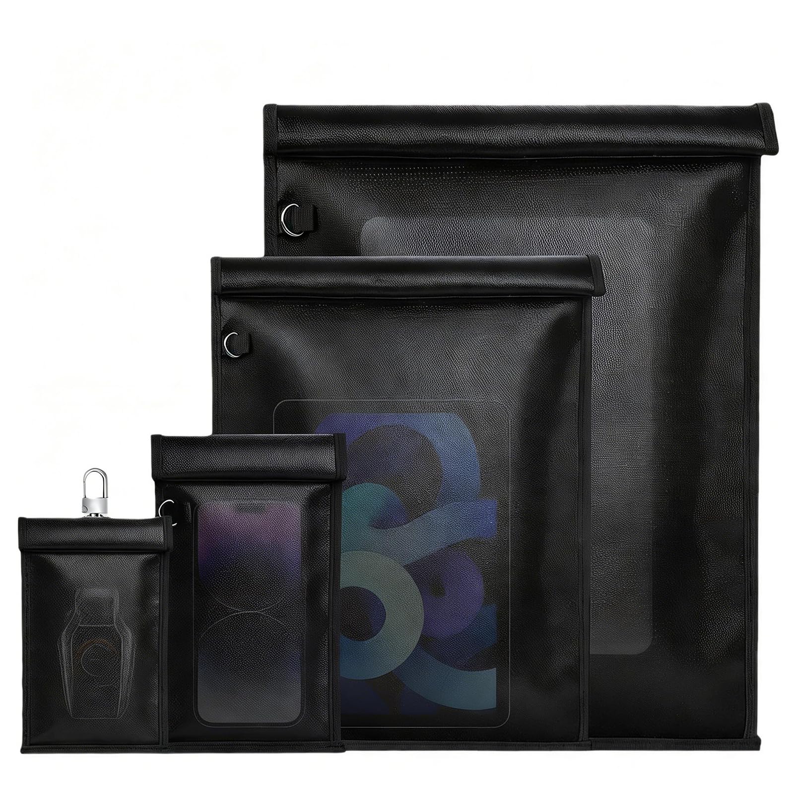 Faraday - Juego de 4 fundas para ordenador portátil, tableta, radio, llaves de coche