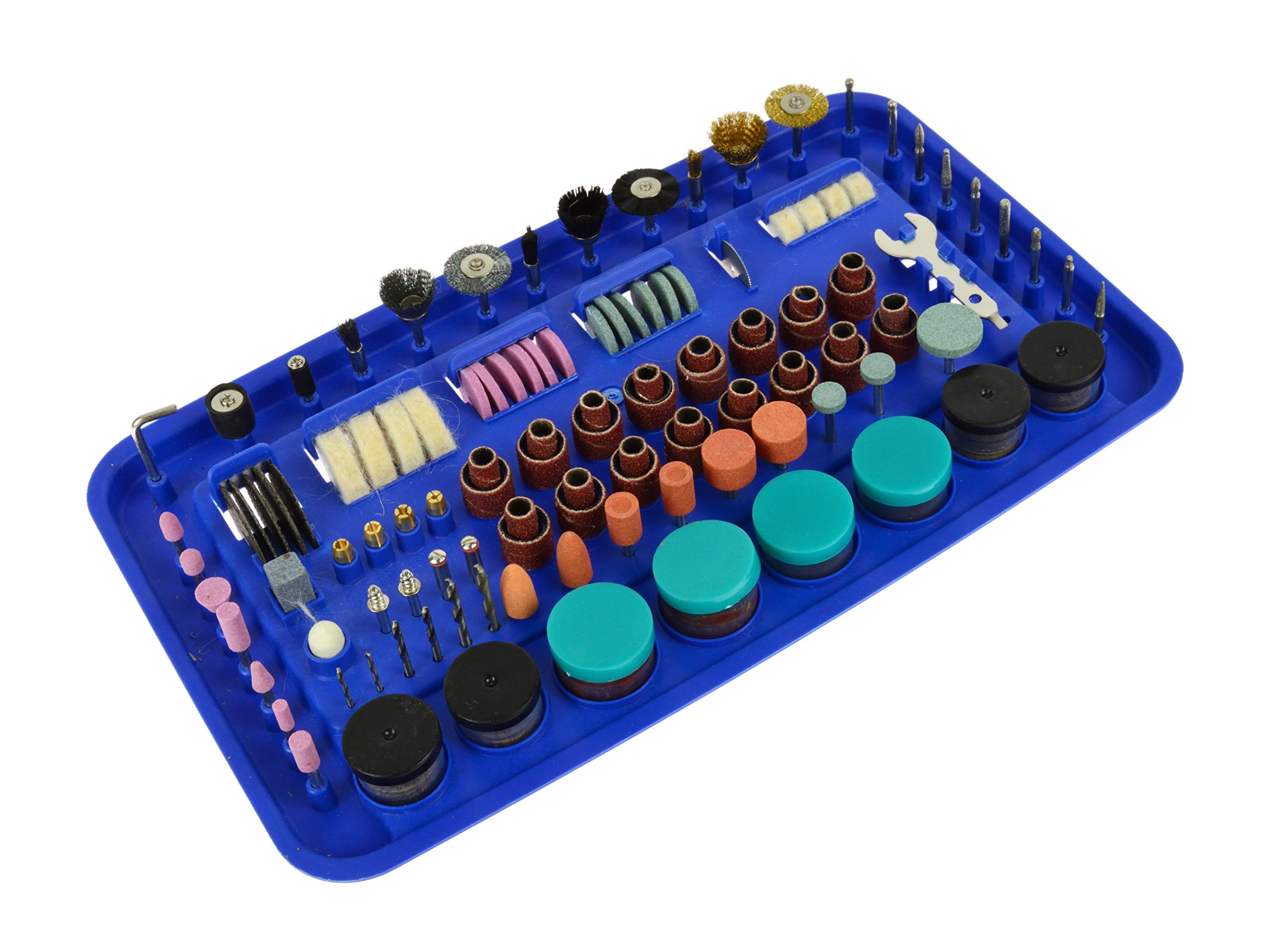 BSD Herramienta Multifunción, Mini Amoladora Eléctrica, Herramienta Rotativa con Accesorios - 222 piezas - 170W, 8000-35000 RPM