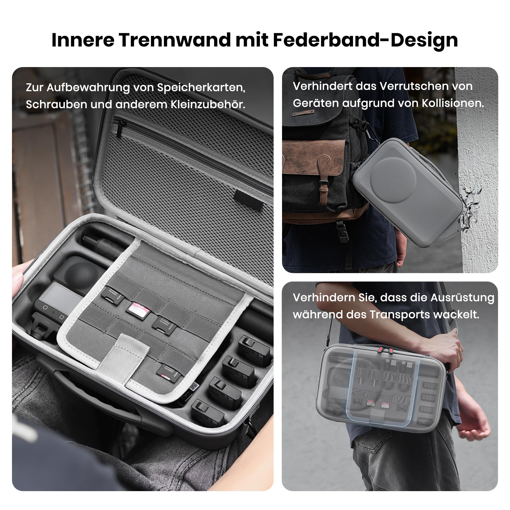 STARTRC Photo Funda Protectora para dji Osmo 360, Estuche de Viaje Portátil de Cuero PU con Correa para Hombro, Bolsa de Almacenamiento para Cámara y Accesorios