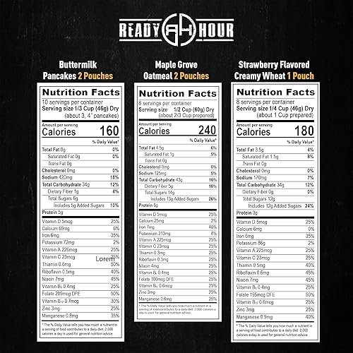 Miniatura 2 de Ready Hour Cubo de desayuno (128 porciones), suministro de alimentos de emergencia, kit de alimentos de emergencia, alimentos de vida útil de 25