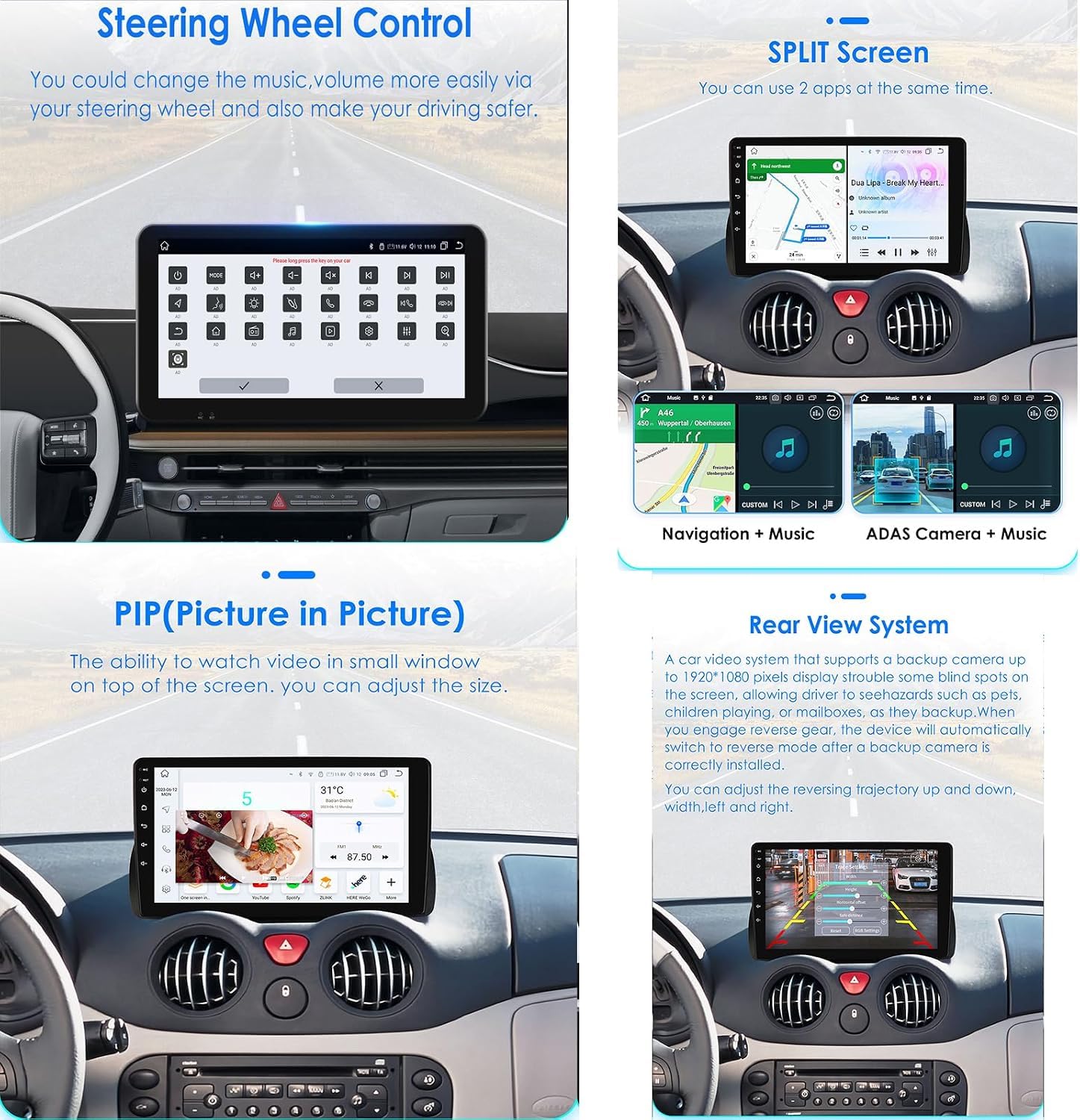 Autoradio da 9 pollici per Citroen C2 C3 2002-2006 con CarPlay wireless