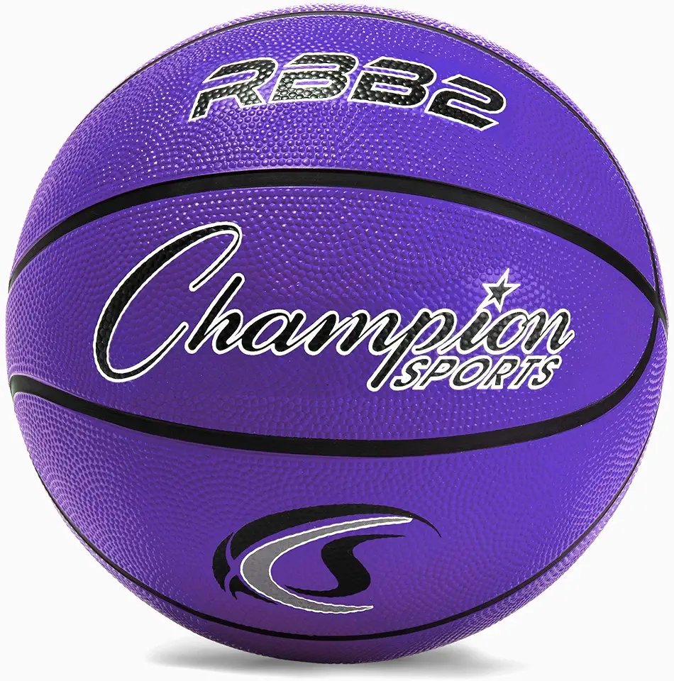 Champion Sports Bola de basquete de nylon com capa de borracha resistente oficial