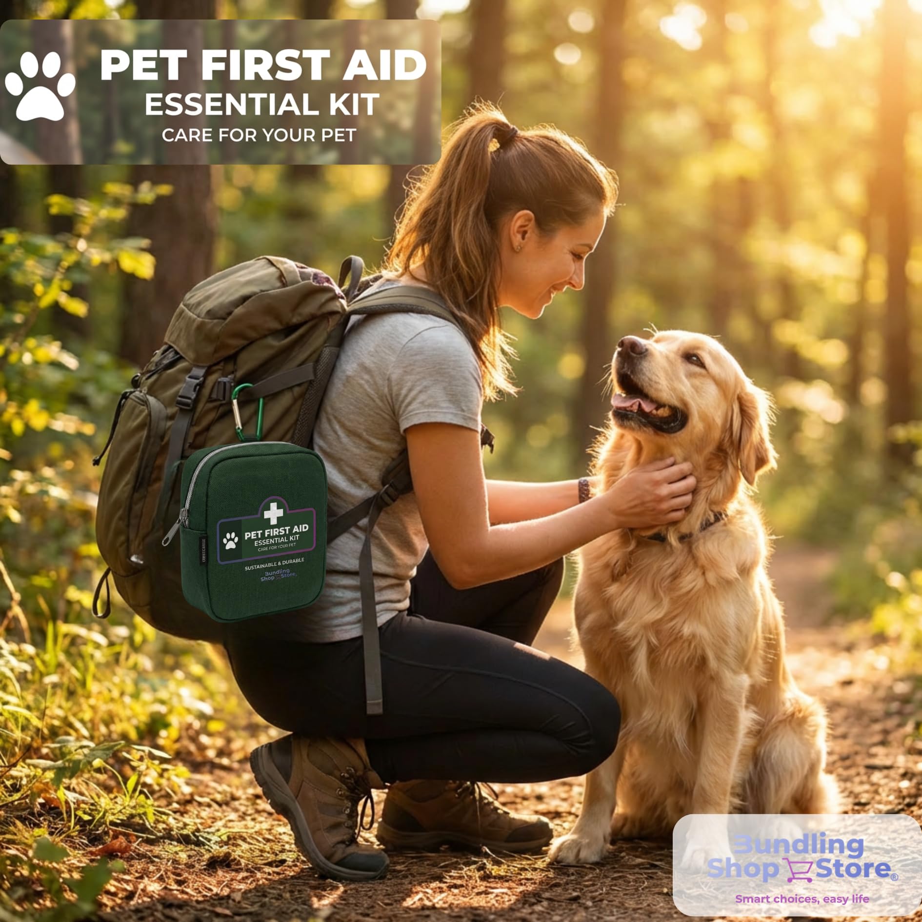 Premium Pet First Aid Kit for Dogs & Cats - 60pc - Mini First aid kit Compact Emergency Medical Supplies - Lightweight & Waterproof Case for Hiking, Travel & Home - Includes Tick Remover & Emergency - image 4