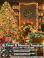 Vista 32 de Guirnalda de luces de Halloween extensible de 200 LED de color morado, extralarga de 82 pies, para interiores y exteriores, 8 modos de iluminación