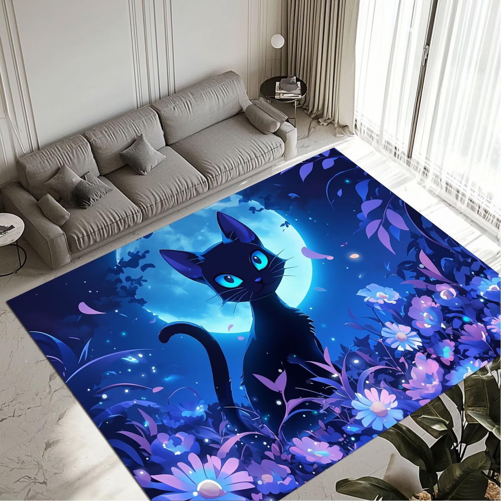 Tapis animal de salon imperméable et lavable pour dire adieu aux taches