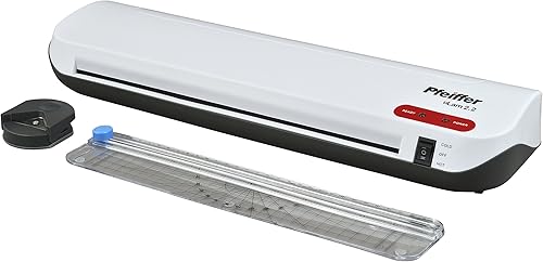Pfeiffer Laminador uLam 2.2, 8 1/2" x 14", incorporado, una esquina redonda, ajuste caliente y frío recortadora (PFML156)