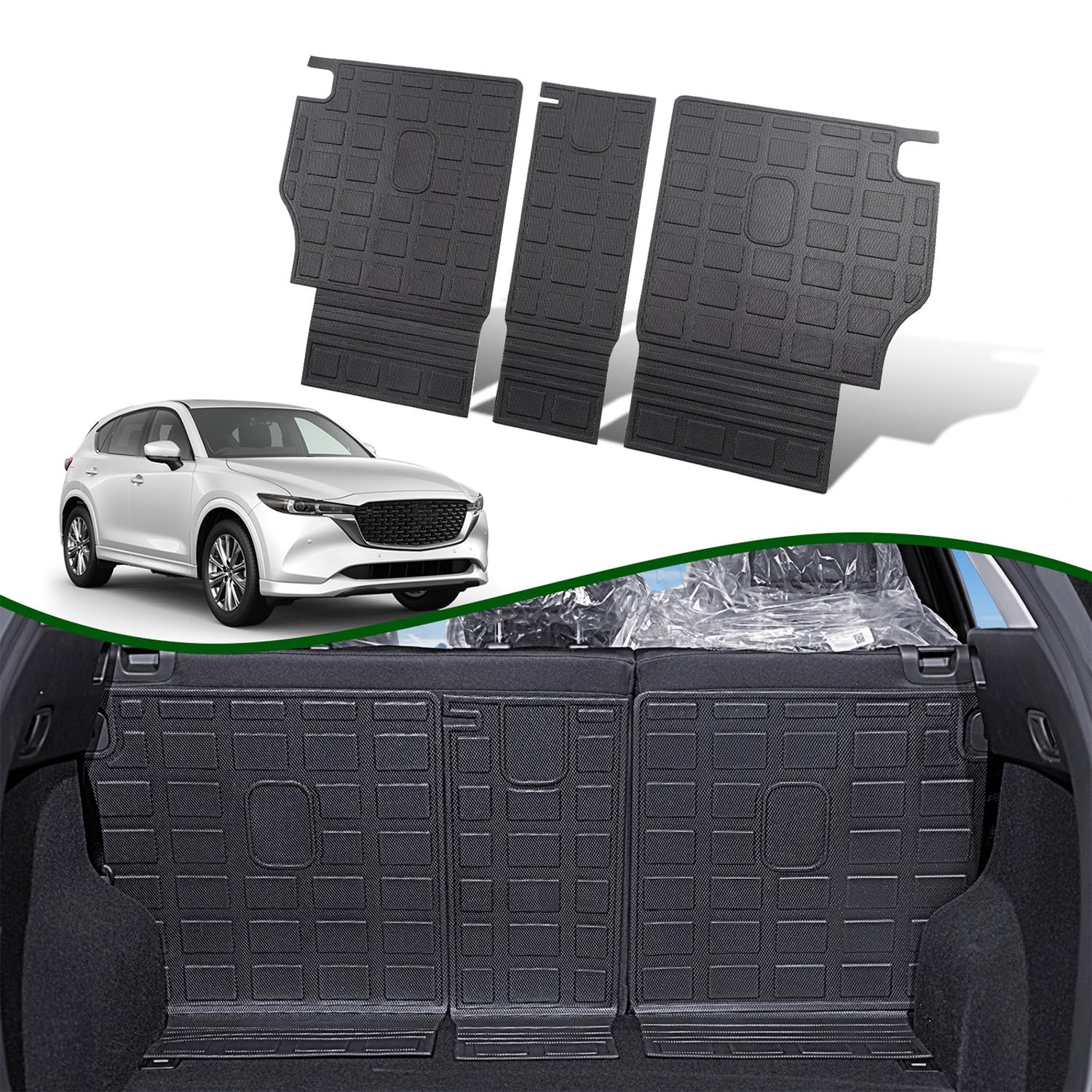 xipoqix Backrest Mat Compatible with 2017-2024 Mazda CX-5 Cargo Liners TPE Back Seat Protector Replacement for 2017-2024 Mazda CX-5 Accessories (Compatible with 17-24 CX5, Backrest Mat)