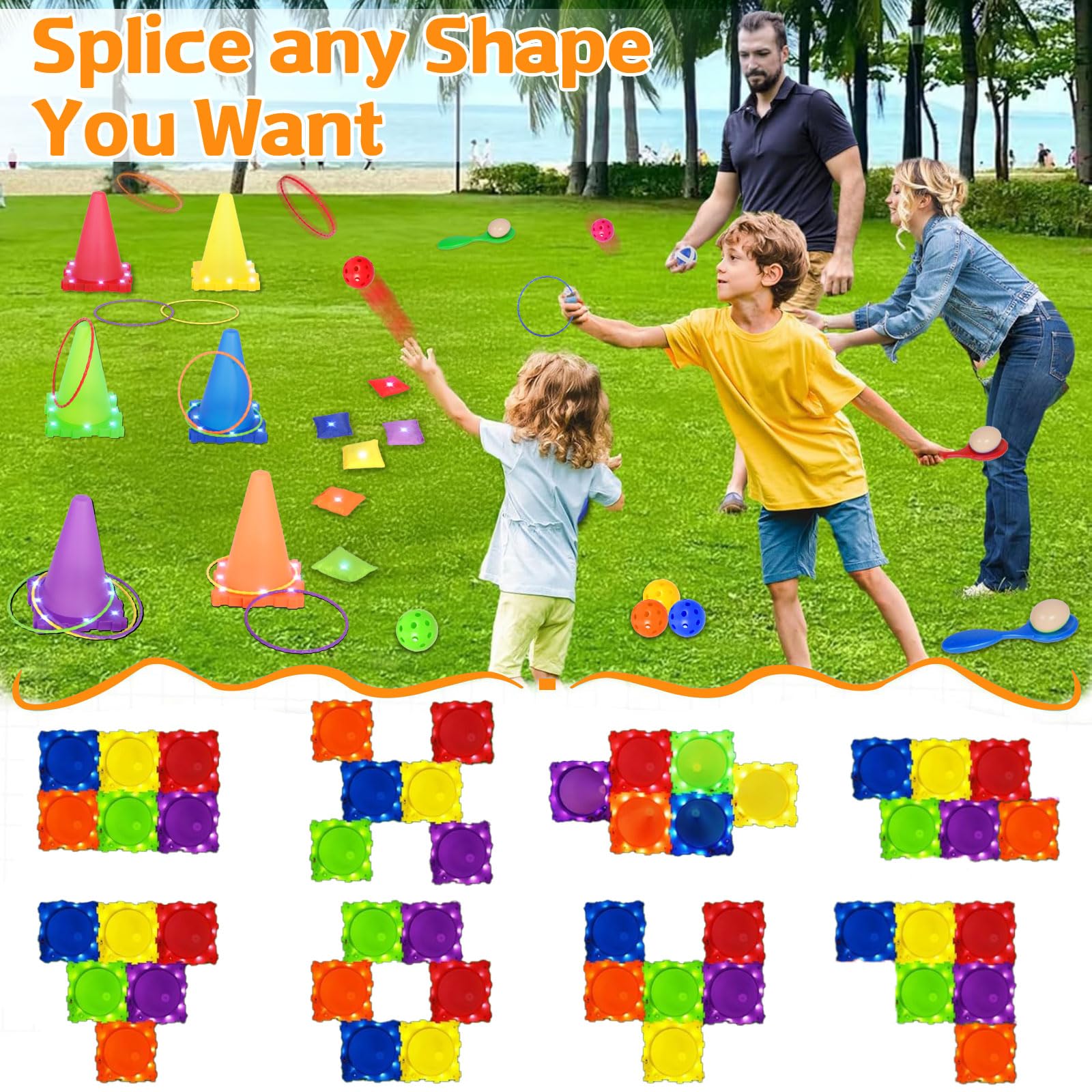 Giochi Da Esterno Per Bambini, 40 Pezzo Giochi Di Lancio Per Esterni, Giochi Esterno Da Giardino, Giochi Giardino Bambini, Palla & Anello & Bean Bag Toss, Giochi Di Lancio Per Bambini, Adulti