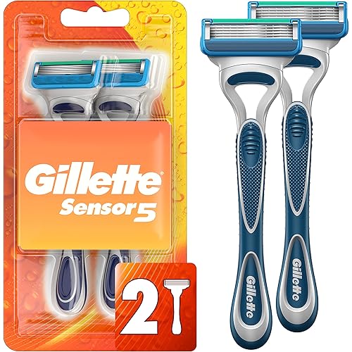 Gillette Sensor5 Men's Disposable Razors, 2 Count