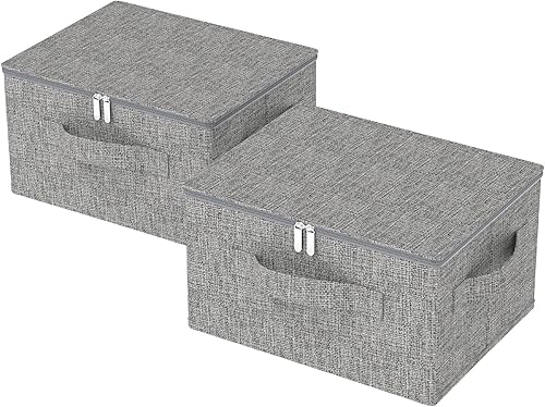 Miniatura 16 de Caja de almacenamiento debajo de la cama, cestas plegables con tapa, contenedores para organizar ropa, zapatos, mantas, almohadas, 19.6 x 15.7 x