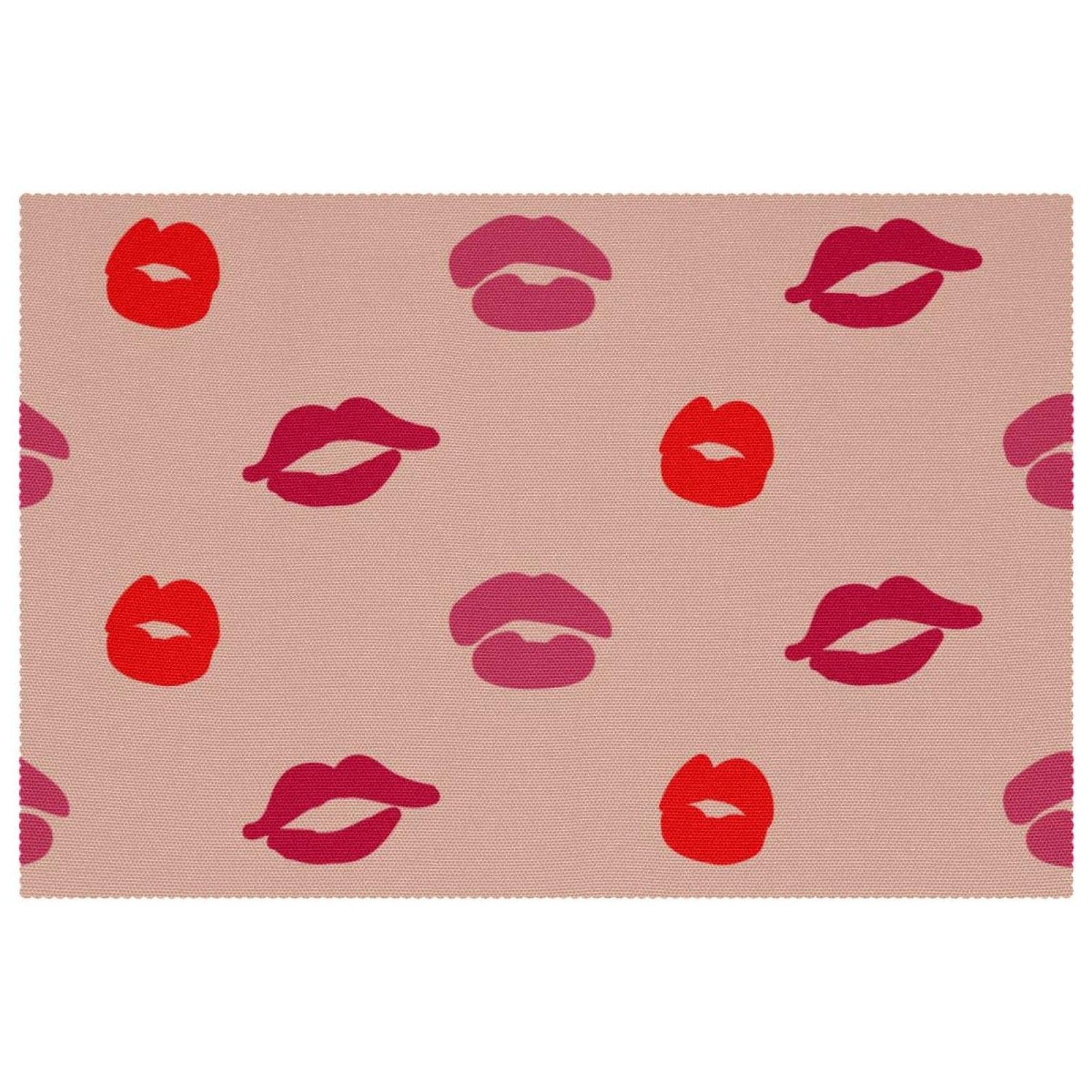 Sets de table de haute qualité Red Rosy résistants et raffinés