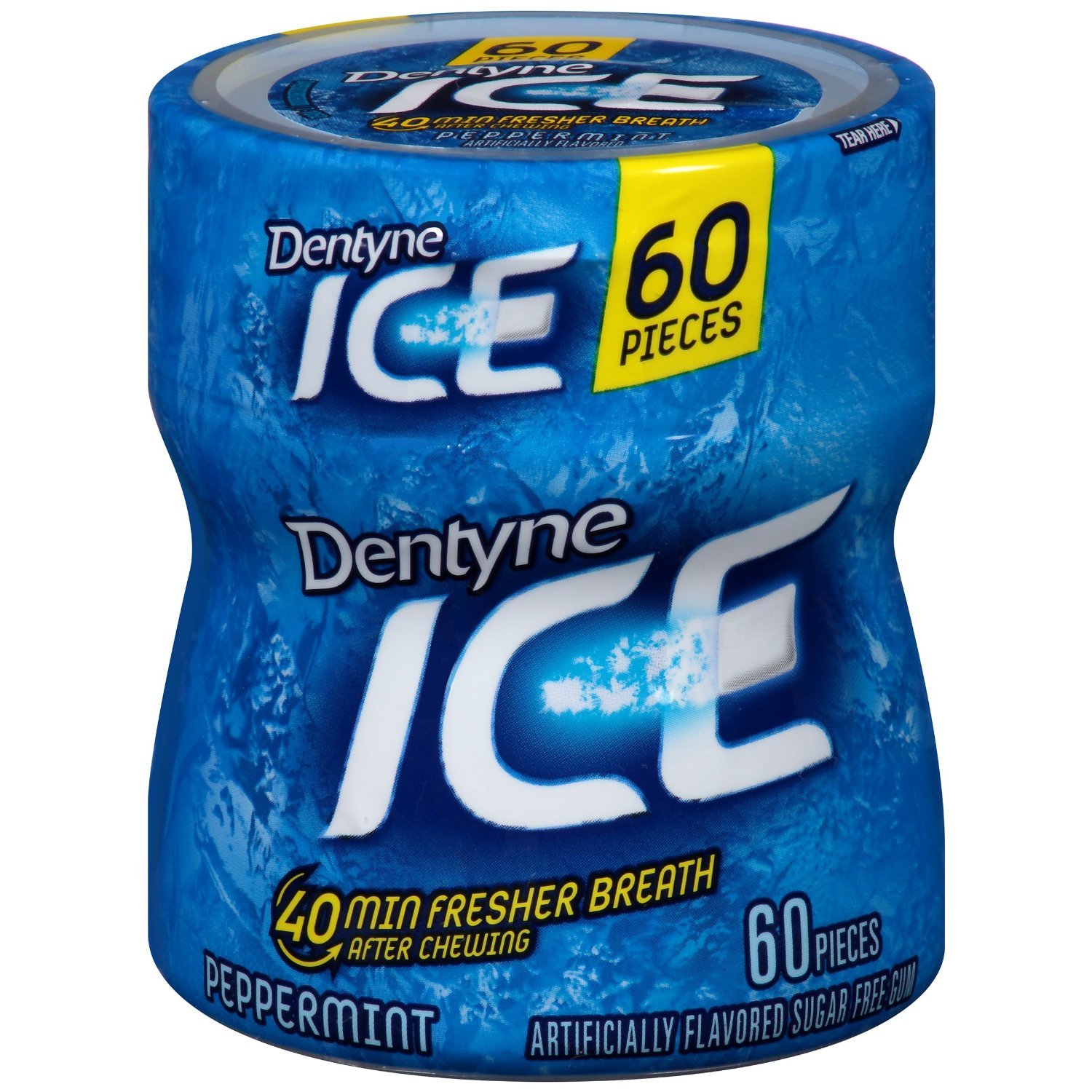 Dentyne Ice Peppermint Sugar Free Gum, 1 bottle 60 pieces