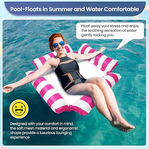 Miniatura 6 de Flotadores de piscina para adultos, flotador de verano, hamaca de agua inflable para adultos