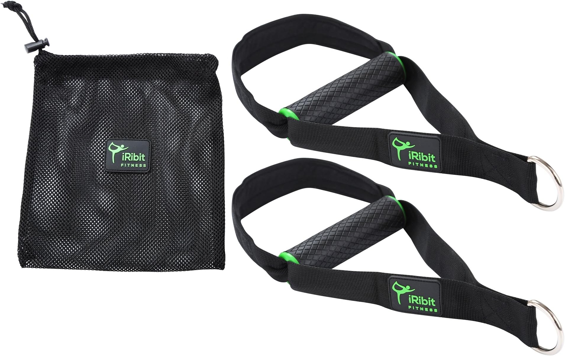 A Pair of Heavy Duty Exercise Handles for Cable Machines and Resistance Bands