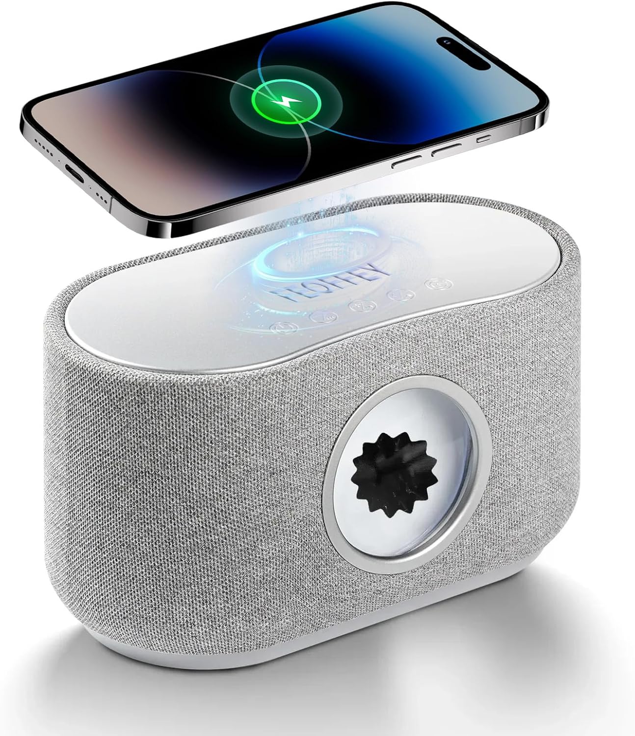 Magnetic Fluid Bluetooth Speaker with Music Visualization, 15W Wireless Charging, Touch Control, Stereo Sound for Office, Home Decor, Music Lovers & Tech Enthusiasts