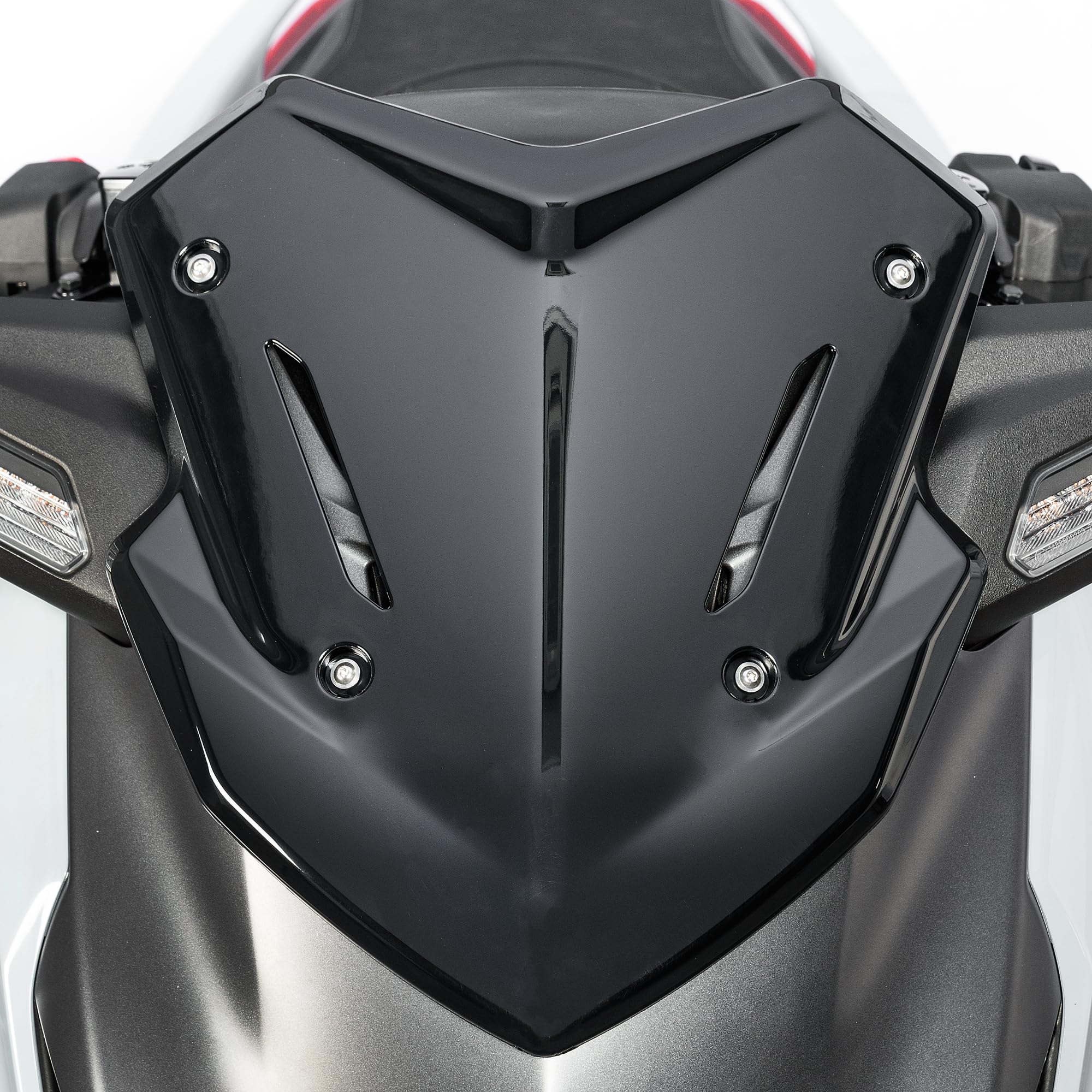 Deflector de viento para motocicleta XMAX300 2025 2026 Xmax 300 delantero viento escudo protector de parabrisas deflector (negro)