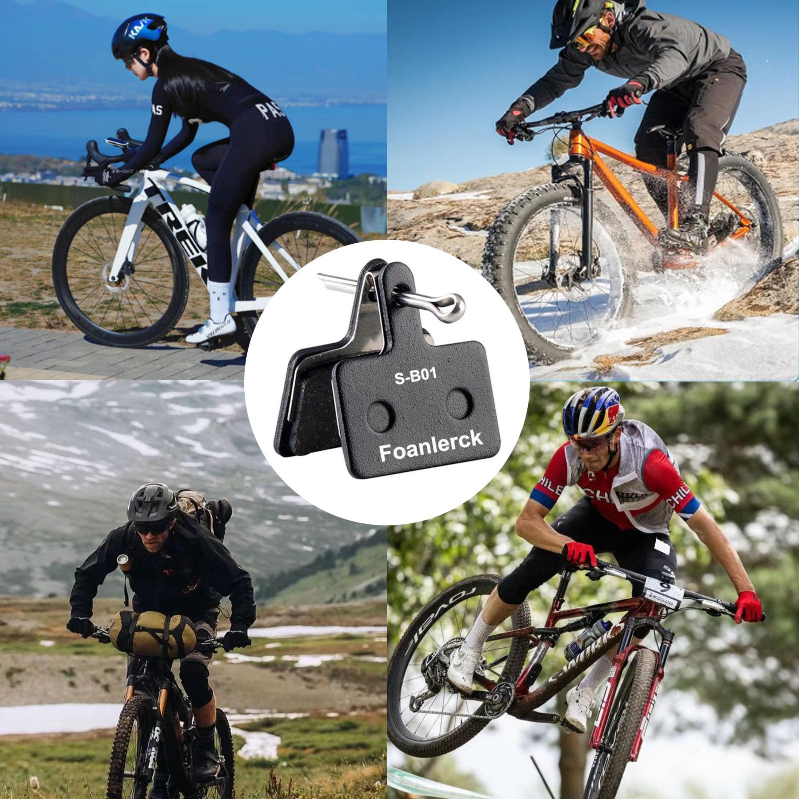 Klocki hamulcowe rowerowe, wysoka żywotność, okładziny hamulcowe do Shimano B01S B03S B05S żywica półmetaliczne klocki hamulcowe do rowerów Shimano MT200, MT400, MT500