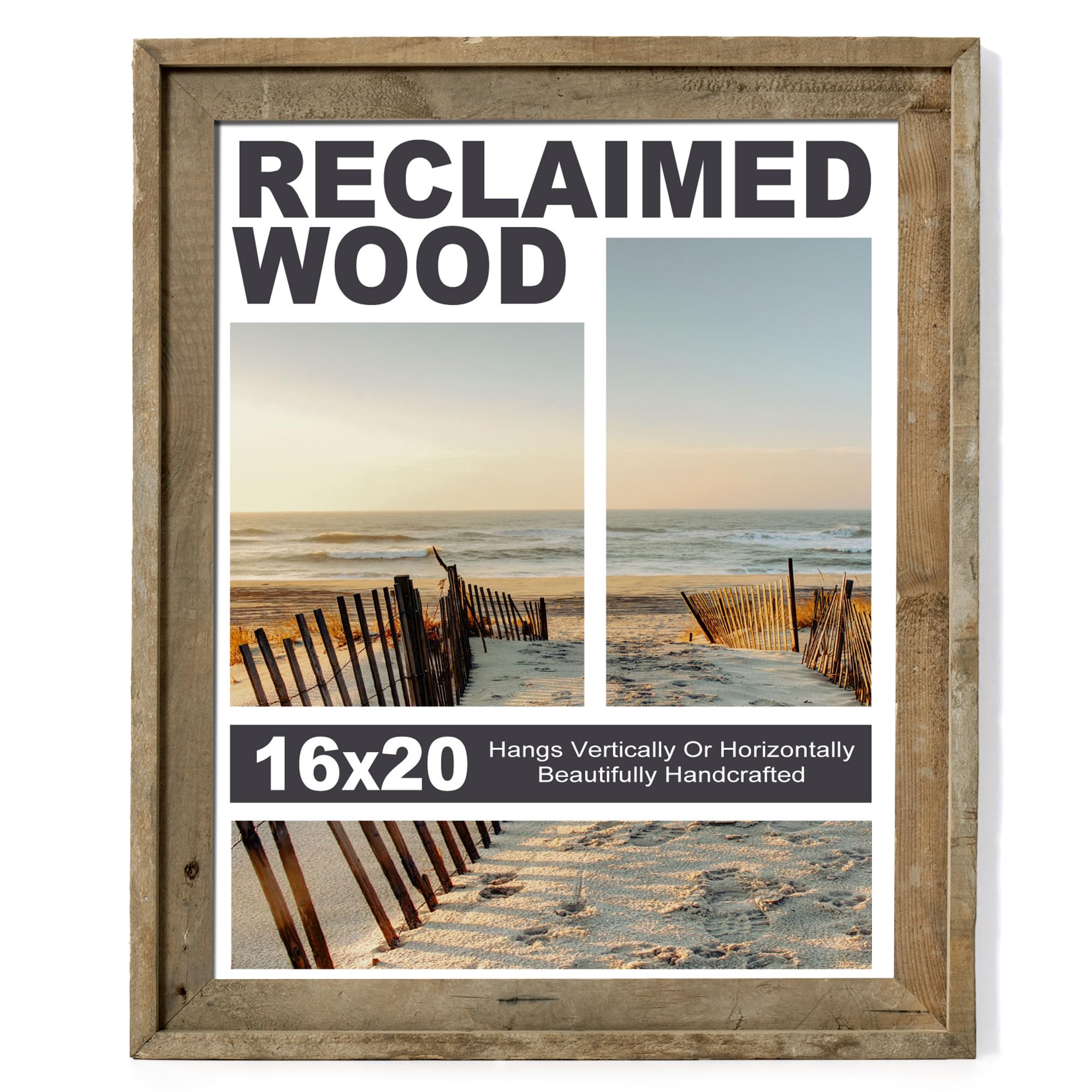 FLYJOE 16x20 Reclaimed Barnwood Poster Frame