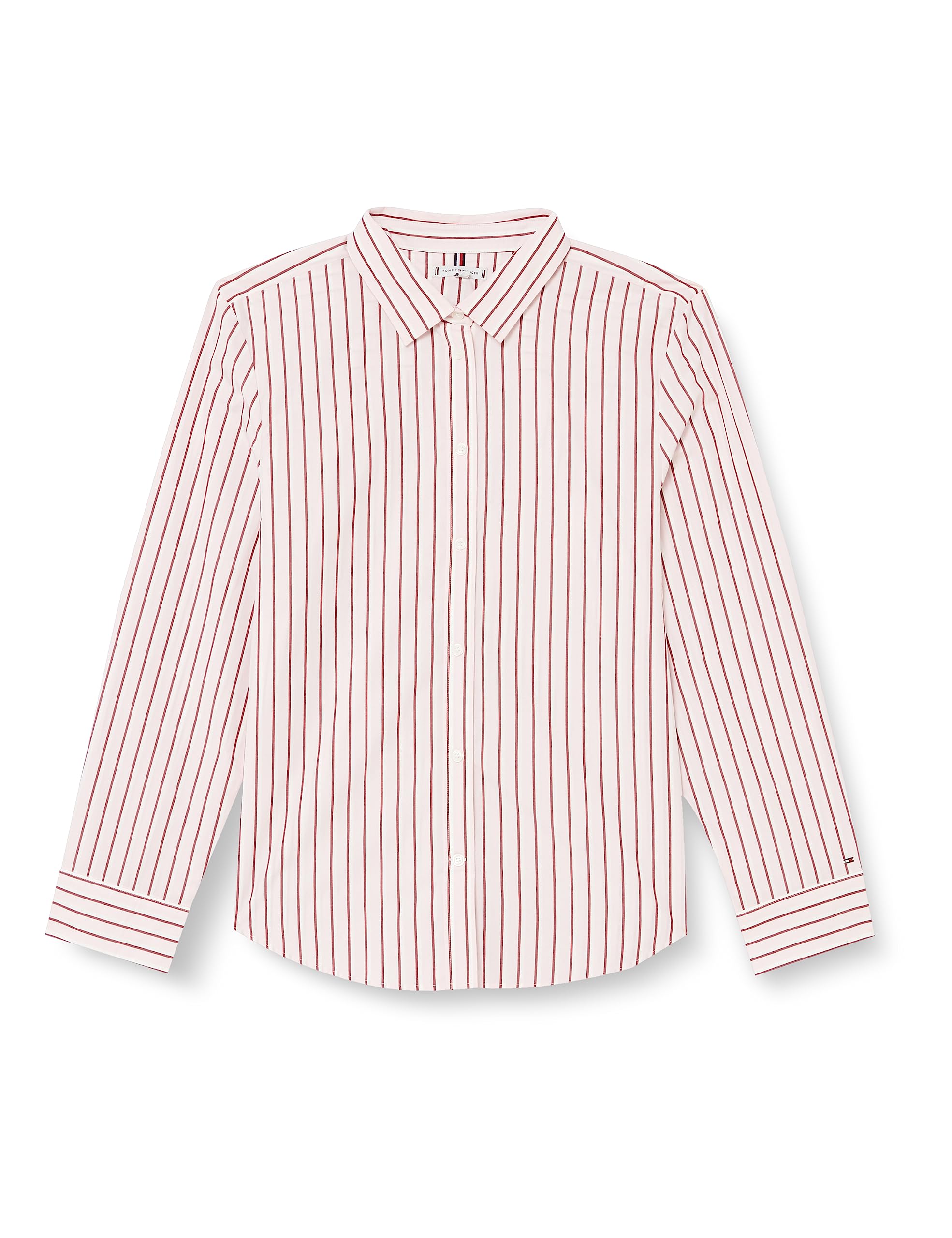 Tommy Hilfiger Damska koszula regularna LS Casual, RWB Pink Rouge STP, 38, Rwb Pink Rouge Stp, 64