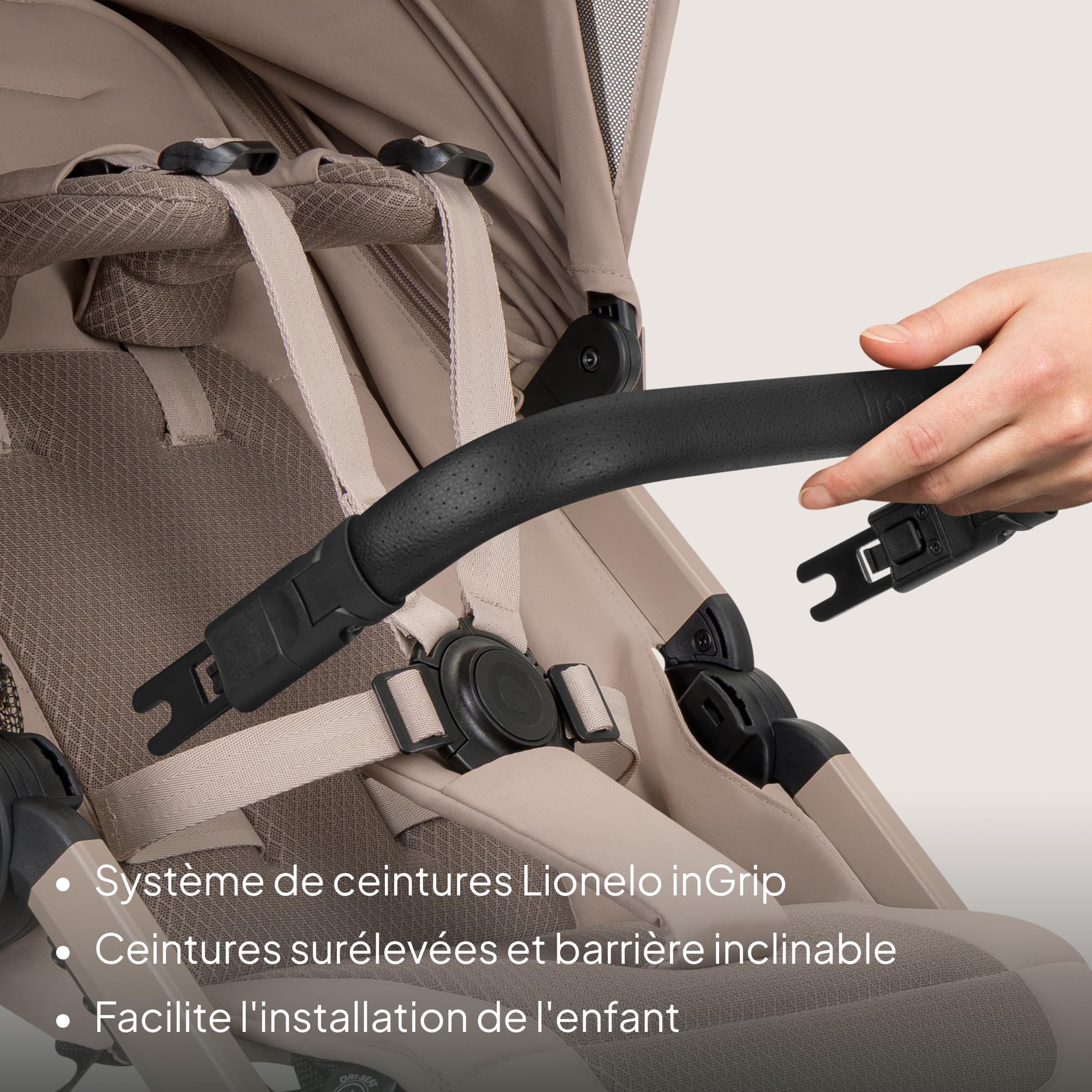 Lionelo Bett Poussette compacte jusqu'à 22 kg, Pliable, Siège inclinable