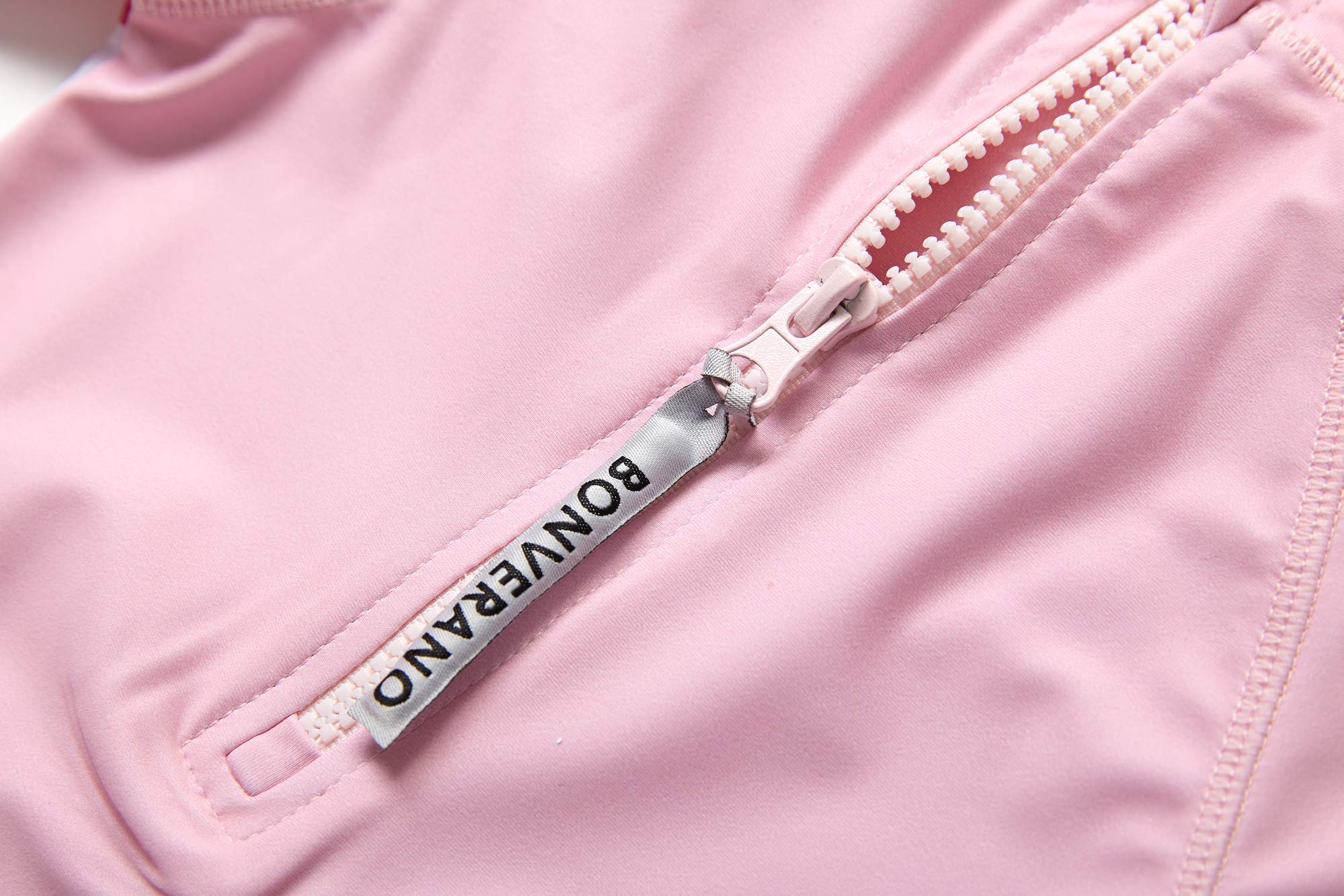 BONVERANO Bébé Maillot de Bain Une pièce à Manches Longues pour bébés Filles Protection UV 50+ One Zip