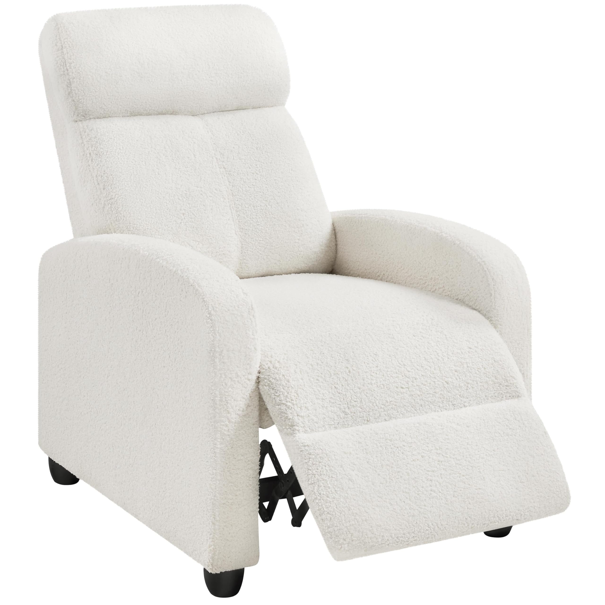 Amazon.com: Topeakmart Boucle Recliner Sofa Push Back Recliner Chair Adjustable Modern Single ...