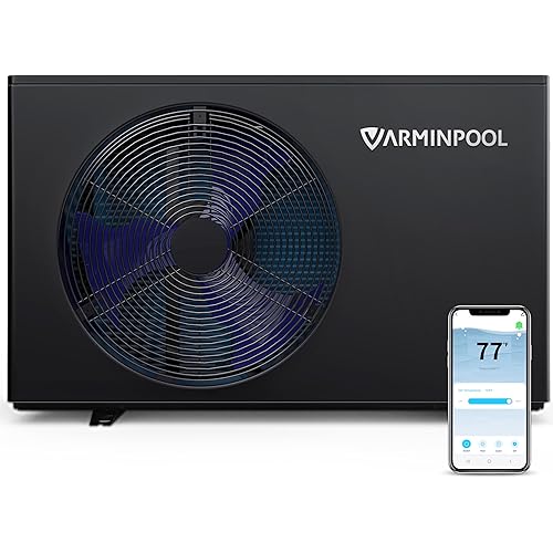 Electric Pool Heater, 30,000 BTU Pool Heat Pump for Above Ground Pools Up to 8000 Gallons, WiFi Control, Titanium Heat Exchanger, 120V, Smart Inverter
