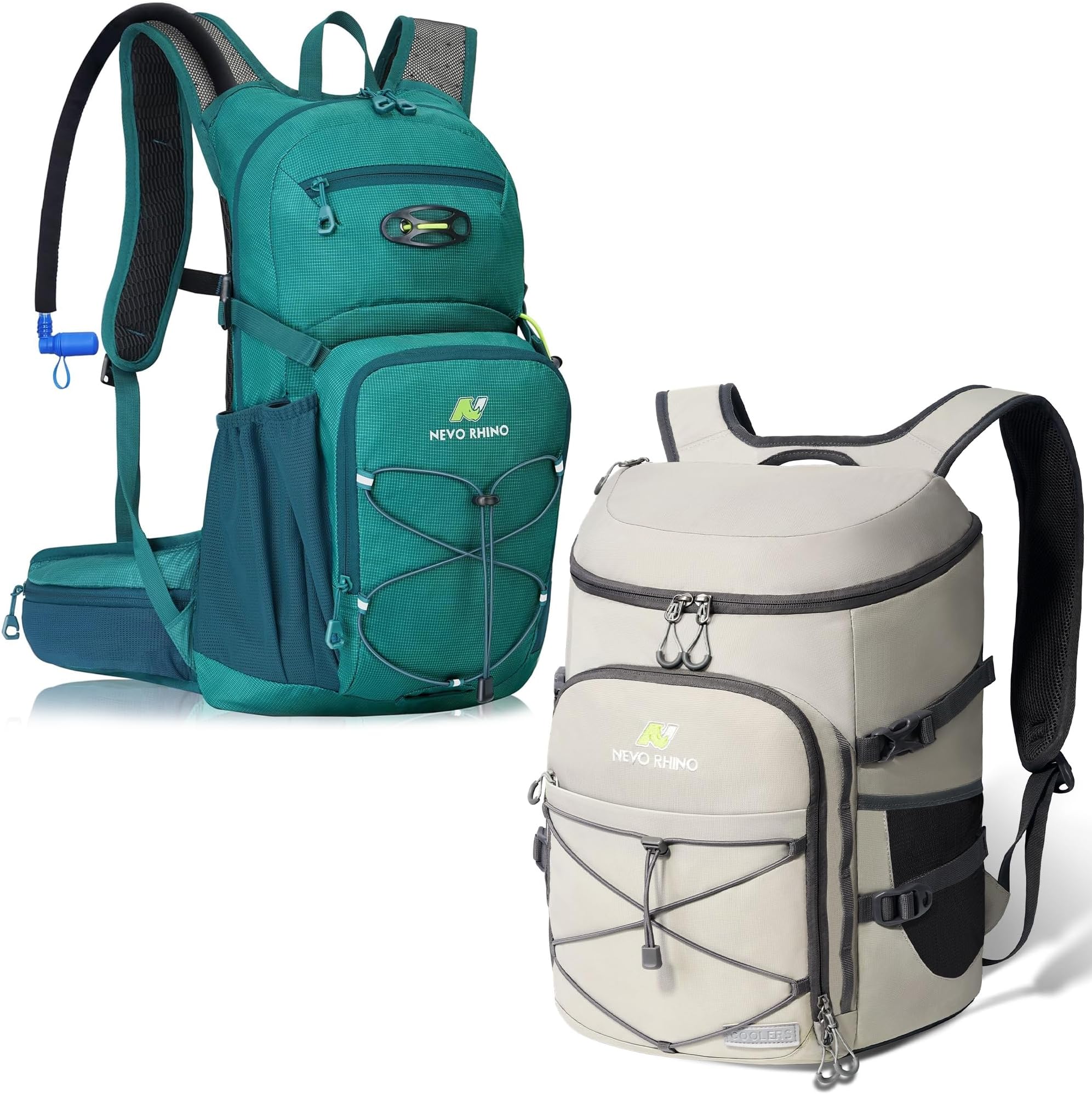 Backpack Cooler 36 Cans + Hydration Backpack with 3L Water Bladder for Hiking Cycling