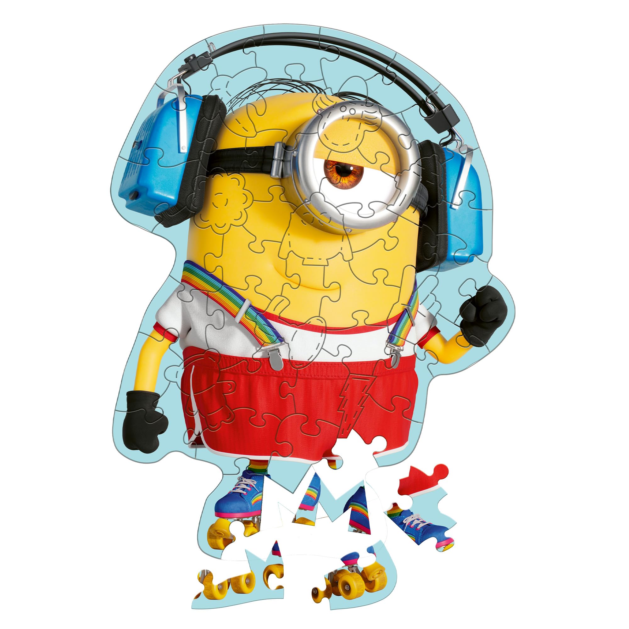 Trefl - Puzzle in Legno: Minions, Eccentrici Minions - 50 Pezzi, Puzzle ad Incastro Wooden Puzzle, Forme Irregolari, 10 Personaggi, Puzzle Moderno per Bambini dai 5 Anni
