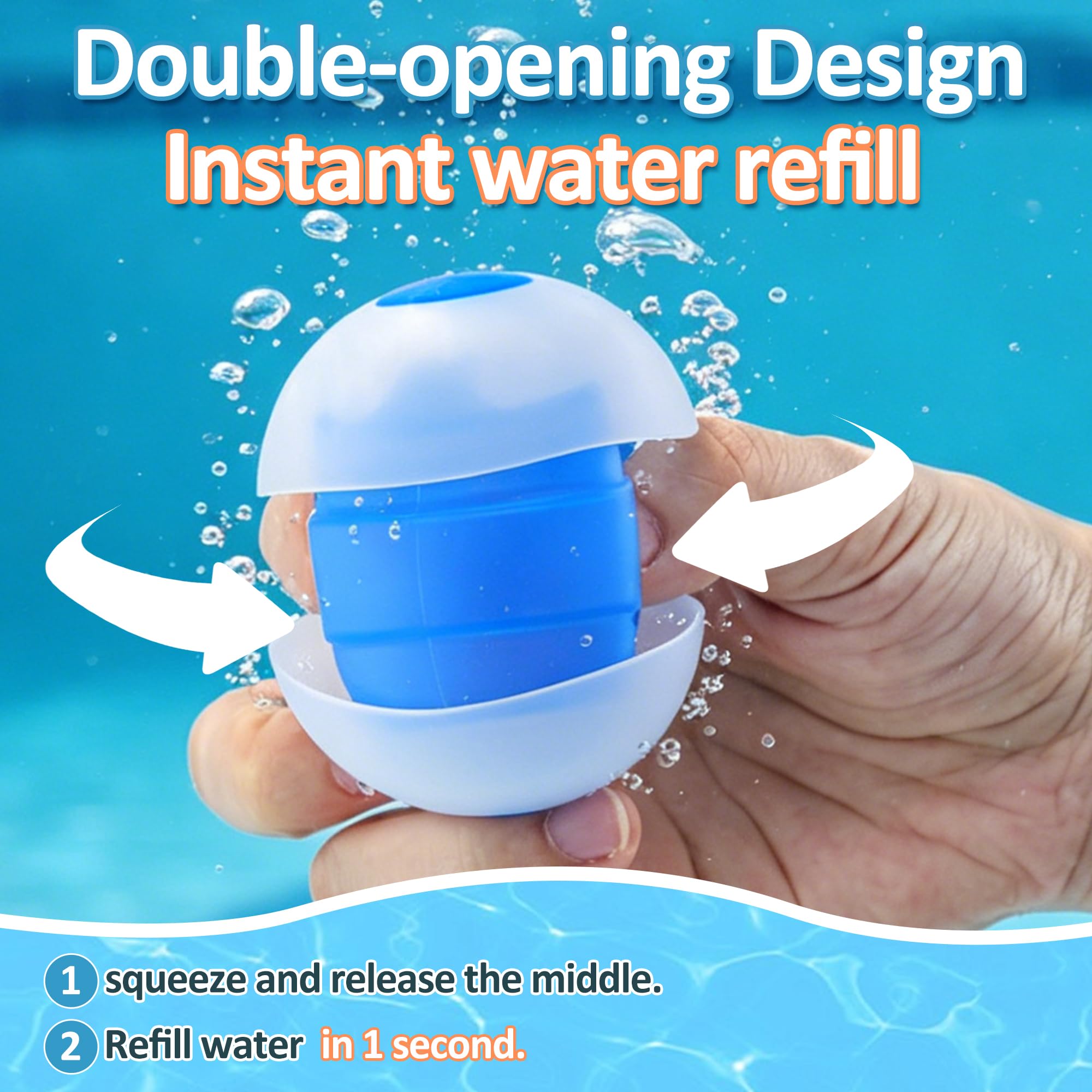 12 bombe ad acqua riutilizzabili, autosigillanti, gonfiabili, gonfiabili, giocattolo per l'acqua, piscina, estate, giochi all'aperto, in silicone, con sacchetto a rete