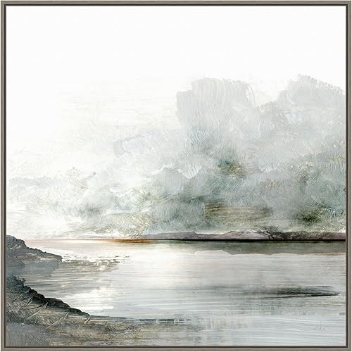 Miniatura 14 de Amanti Art Lienzo enmarcado para pared, 16 x 16 Ebb por Dan Hobday, lienzo enmarcado para pared, obras de arte de paisajes, decoración tradicional,