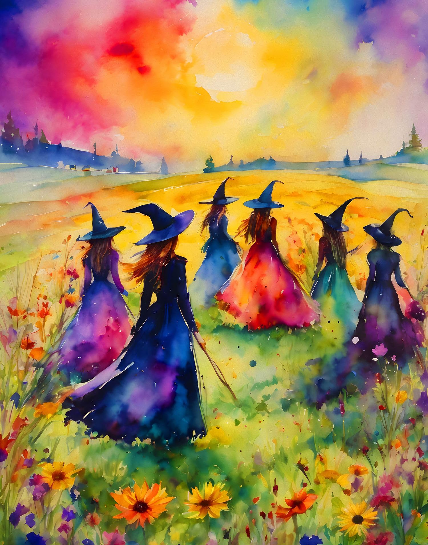 Witches Gathering 500 Piece Jigsaw Puzzle for Adults | Witch puzzle with Unique Cut Piece…