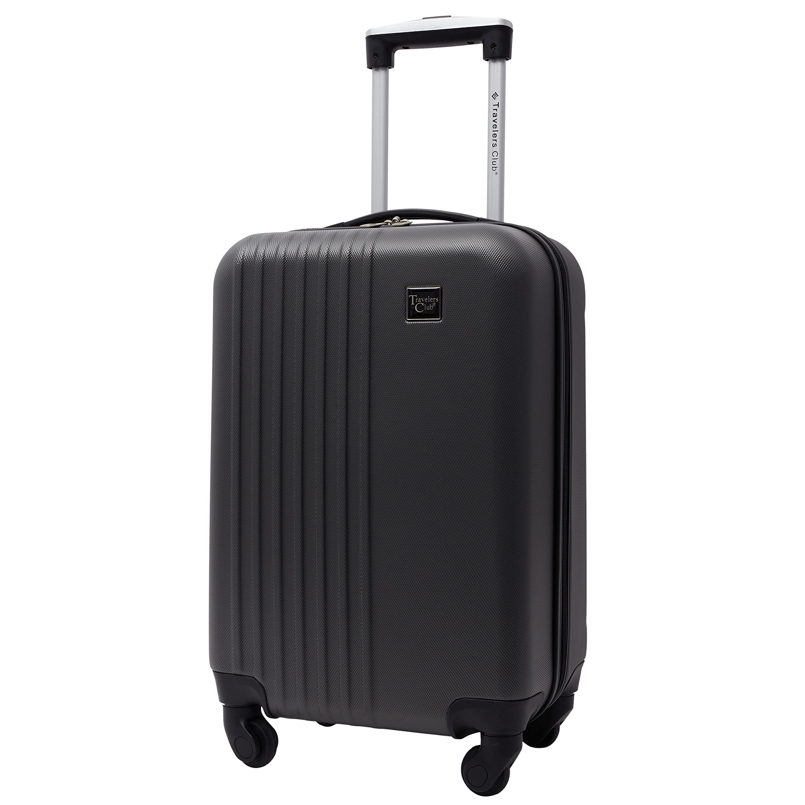 Travelers Club Cosmo Hardside Spinner Luggage, Charcoal Grey, Carry-On 20-Inch