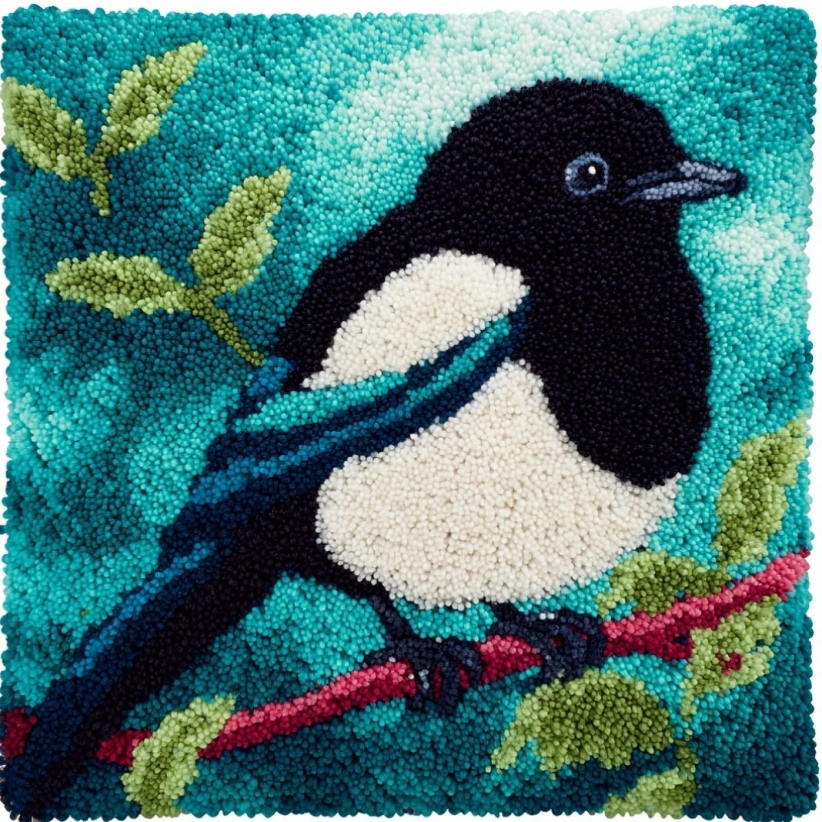 AxiangziK Latch Hook Cushion Kits for Beginners,Magpie