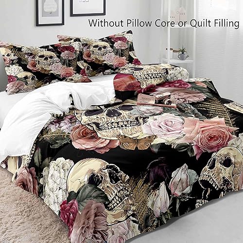 Miniatura 10 de VIVIHOME - Juego de funda de edredón de 3 piezas, color verde azulado, tamaño Queen, ropa de cama gris, funda de edredón floral de mariposa