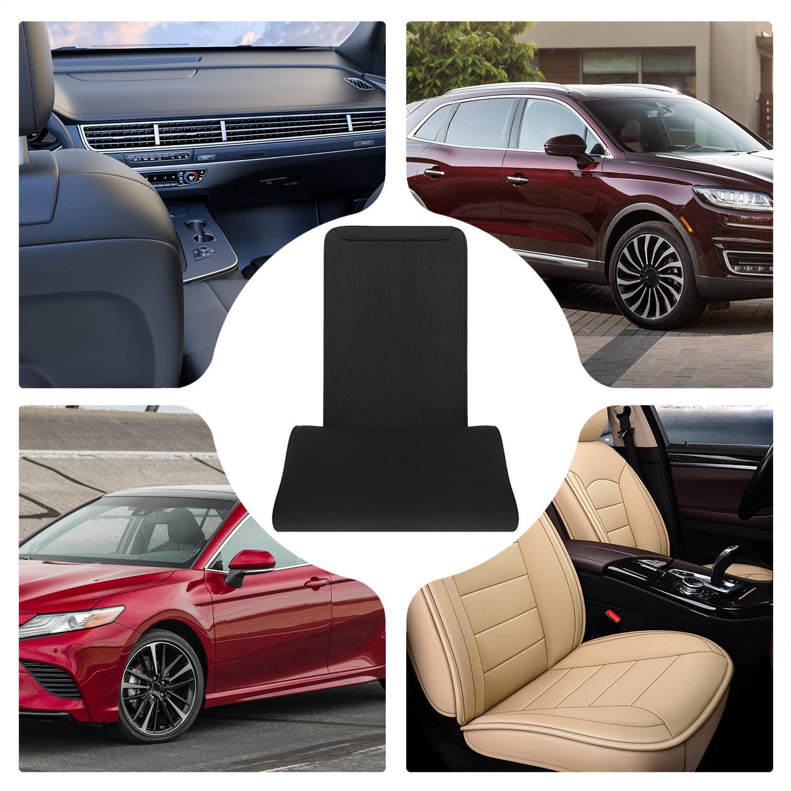 Seat Extension Cushion - Leather Leg Extender Cushion | Car Seat Extender Leg Support | Extended Auto Seat Cushion, Leg Rest Mat, Leg Support Pillow, Breathable for Car Bus Train Truck SUV