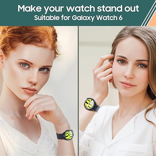 Miniatura 7 de 2+2 piezas para Samsung Galaxy Watch 6 1.575 in Funda con protector de pantalla HD+película antimiradas, vidrio templado duro PC ultra fina funda